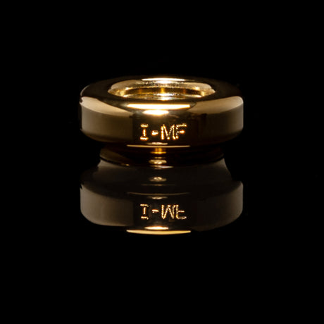 FENIX Mundstueckrand MF-I fuer Trompete, vergoldet, Randbreite 5,5 mm, mittlere Breite, flache Auflage